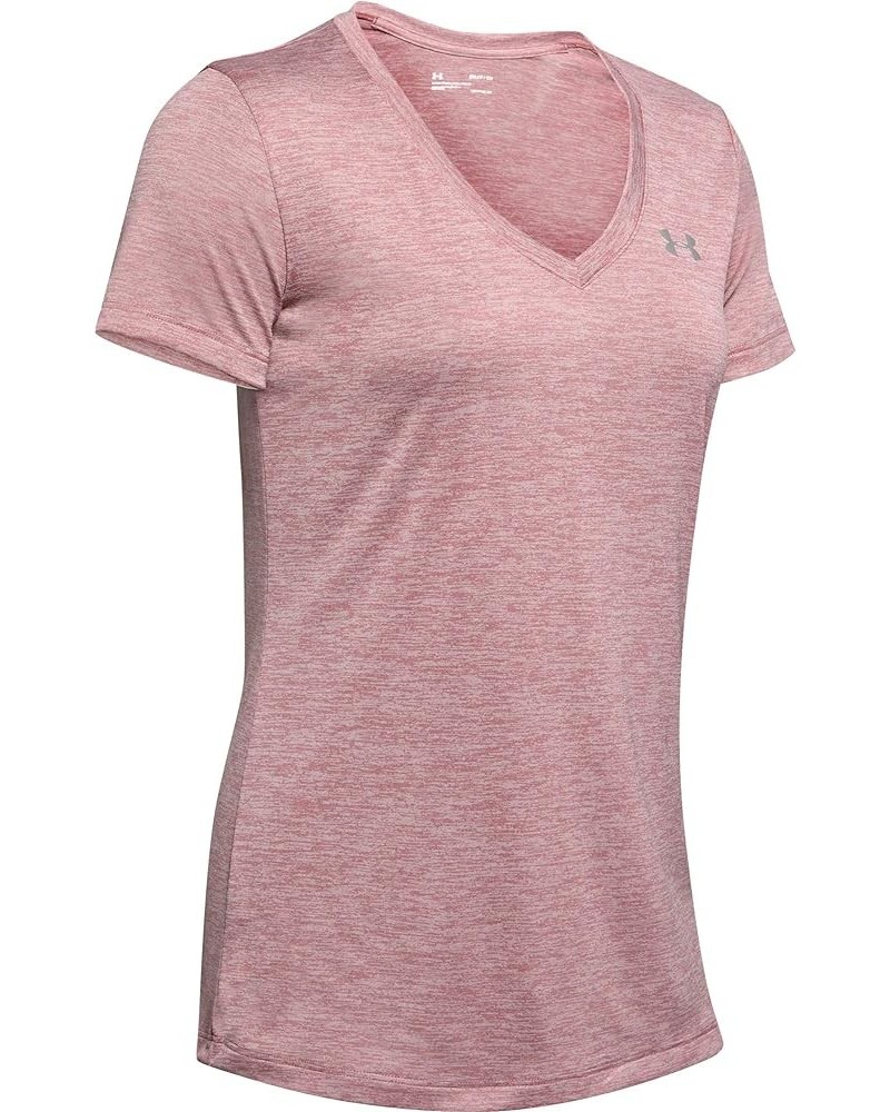 Women's UA Twist Tech™ V-Neck Hushed Pink (662)/Metallic Silver $12.24 Activewear