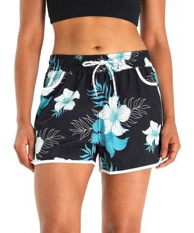 Women's Quick Dry Swim Shorts High Waist Summer Board Shorts Floral Beach Shorts Swim Trunks No Liner 2 Gradient Floral $10.3...