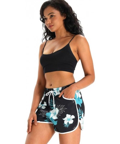 Women's Quick Dry Swim Shorts High Waist Summer Board Shorts Floral Beach Shorts Swim Trunks No Liner 2 Gradient Floral $10.3...