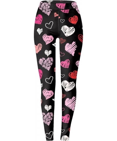 Women's Valentines Day Leggings Tights Love with Hearts Soft Leggings Workout High Waisted Compression Yoga Pants C_i $10.32 ...