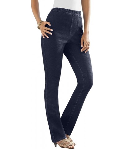 Women's Plus Size Petite Straight-Leg Comfort Stretch Jean Indigo Wash $17.16 Leggings