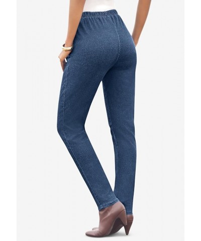 Women's Plus Size Petite Straight-Leg Comfort Stretch Jean Indigo Wash $17.16 Leggings