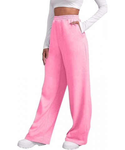 Womens Cargo Sweatpants Wide Leg Y2k Pants for Women High Waisted Casual Loose Trousers Loose Fit for Yoga Trousers 4-pink $6...