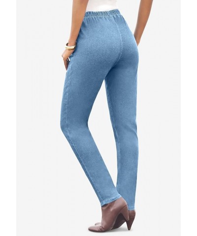 Women's Plus Size Petite Straight-Leg Comfort Stretch Jean Indigo Wash $17.16 Leggings