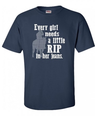 Every Girl Needs A Little RIP in Her Jeans Mens Women T-Shirt Mens Navy Blue $13.24 T-Shirts