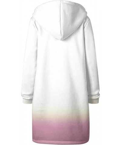 Women Fall Fashion Jacket Tie Dye Long Trench Coat Cotton Fleece Warm Hoodies Jackets Outwear W-u98 Pink $4.05 Hoodies & Swea...