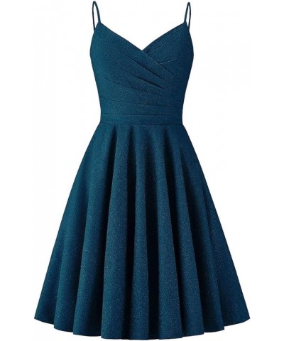 Short Prom Dress Womens Dresses Glitter Homecoming Dresses for Teens Formal Midi Cocktail Dress Teal $32.64 Dresses