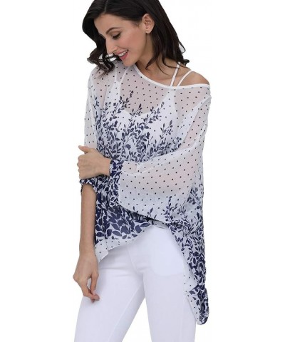 Plus Size Floral Chiffon Tunics Blouses for Women Batwing Summer Boho Shirts Beach Cover ups 4287 $10.29 Swimsuits