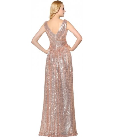 Women's Formal Prom Dreeses Sequin Bridesmaid Dress Ball Gowns 349-rose Gold $38.95 Dresses