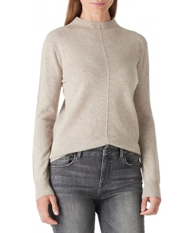 Woman's Merino Wool Sweater Women Crewneck Long Sleeve Pullover Light Brown $35.16 Sweaters