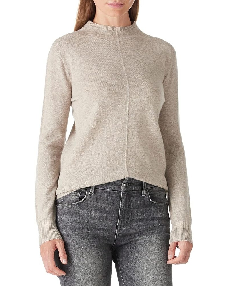 Woman's Merino Wool Sweater Women Crewneck Long Sleeve Pullover Light Brown $35.16 Sweaters