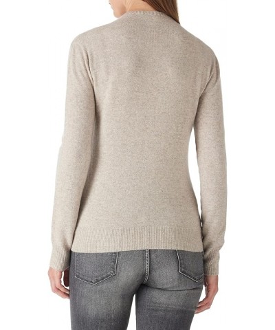 Woman's Merino Wool Sweater Women Crewneck Long Sleeve Pullover Light Brown $35.16 Sweaters