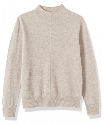 Woman's Merino Wool Sweater Women Crewneck Long Sleeve Pullover Light Brown $35.16 Sweaters